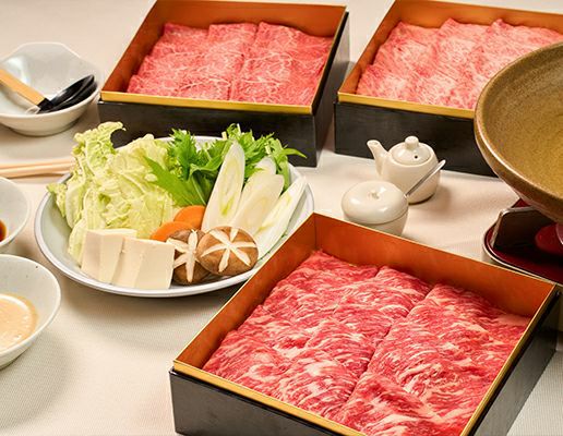 熟成肉重箱ギフトこだわり三段重極（すき焼き・しゃぶしゃぶ／5～6人前